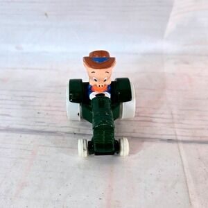 Looney‎ Tunes PORKY PIG Character Green Farm Tractor Ertl Toy - 1988